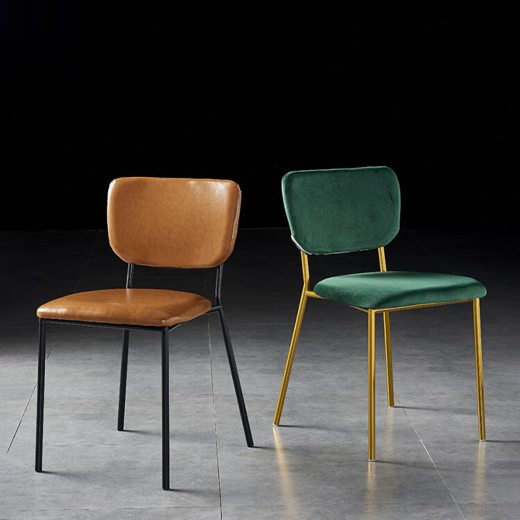 Nordic Style Dining Chairs Armless Open Back Stackable Chairs with Metal Legs Clearhalo ' kitchen&dining_furn' 'Dining Chairs' 'Dining Tables & Seating' 'dining_chair' 'furn' 'furn_dining_chair' 'Furniture' 'furniture_dining_chair' 'Kitchen & Dining Furniture' 'kitchen' 4315289