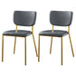 Nordic Style Dining Chairs Armless Open Back Stackable Chairs with Metal Legs Dark Gray 2 Piece Set Brass Gold Clearhalo ' kitchen&dining_furn' 'Dining Chairs' 'Dining Tables & Seating' 'dining_chair' 'furn' 'furn_dining_chair' 'Furniture' 'furniture_dining_chair' 'Kitchen & Dining Furniture' 'kitchen' 4315306