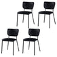 Nordic Style Dining Chairs Armless Open Back Stackable Chairs with Metal Legs Black 4 Piece Set Black Clearhalo ' kitchen&dining_furn' 'Dining Chairs' 'Dining Tables & Seating' 'dining_chair' 'furn' 'furn_dining_chair' 'Furniture' 'furniture_dining_chair' 'Kitchen & Dining Furniture' 'kitchen' 4315310