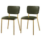 Nordic Style Dining Chairs Armless Open Back Stackable Chairs with Metal Legs Army Green 2 Piece Set Brass Gold Clearhalo ' kitchen&dining_furn' 'Dining Chairs' 'Dining Tables & Seating' 'dining_chair' 'furn' 'furn_dining_chair' 'Furniture' 'furniture_dining_chair' 'Kitchen & Dining Furniture' 'kitchen' 4315318
