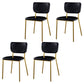 Nordic Style Dining Chairs Armless Open Back Stackable Chairs with Metal Legs Black 4 Piece Set Brass Gold Clearhalo ' kitchen&dining_furn' 'Dining Chairs' 'Dining Tables & Seating' 'dining_chair' 'furn' 'furn_dining_chair' 'Furniture' 'furniture_dining_chair' 'Kitchen & Dining Furniture' 'kitchen' 4315328