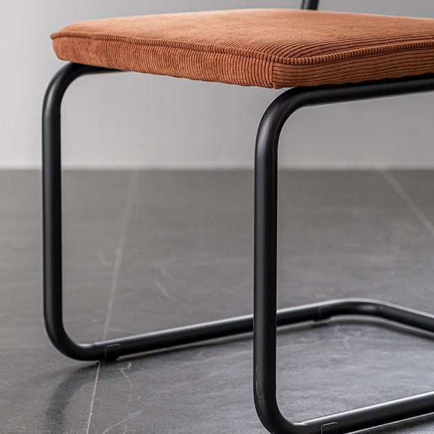 Contemporary Style Dining Chairs Armless Open Back Chairs with Metal Legs Clearhalo ' kitchen&dining_furn' 'Dining Chairs' 'Dining Tables & Seating' 'dining_chair' 'furn' 'furn_dining_chair' 'Furniture' 'furniture_dining_chair' 'Kitchen & Dining Furniture' 'kitchen' 4315355