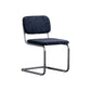 Contemporary Style Dining Chairs Armless Open Back Chairs with Metal Legs Navy 1 Piece Silver Clearhalo ' kitchen&dining_furn' 'Dining Chairs' 'Dining Tables & Seating' 'dining_chair' 'furn' 'furn_dining_chair' 'Furniture' 'furniture_dining_chair' 'Kitchen & Dining Furniture' 'kitchen' 4315361