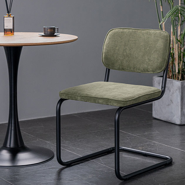 Contemporary Style Dining Chairs Armless Open Back Chairs with Metal Legs Clearhalo ' kitchen&dining_furn' 'Dining Chairs' 'Dining Tables & Seating' 'dining_chair' 'furn' 'furn_dining_chair' 'Furniture' 'furniture_dining_chair' 'Kitchen & Dining Furniture' 'kitchen' 4315363