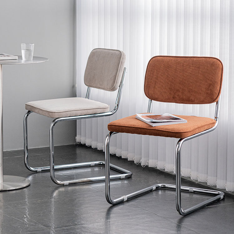 Contemporary Style Dining Chairs Armless Open Back Chairs with Metal Legs Clearhalo ' kitchen&dining_furn' 'Dining Chairs' 'Dining Tables & Seating' 'dining_chair' 'furn' 'furn_dining_chair' 'Furniture' 'furniture_dining_chair' 'Kitchen & Dining Furniture' 'kitchen' 4315365