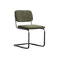 Contemporary Style Dining Chairs Armless Open Back Chairs with Metal Legs Blackish Green 1 Piece Silver Clearhalo ' kitchen&dining_furn' 'Dining Chairs' 'Dining Tables & Seating' 'dining_chair' 'furn' 'furn_dining_chair' 'Furniture' 'furniture_dining_chair' 'Kitchen & Dining Furniture' 'kitchen' 4315366