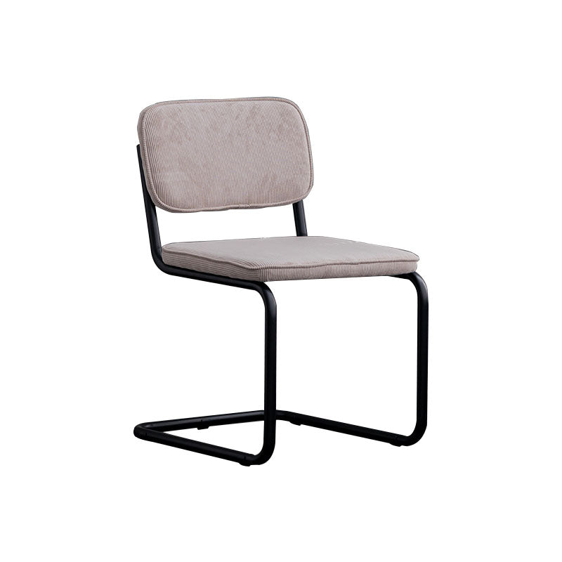 Contemporary Style Dining Chairs Armless Open Back Chairs with Metal Legs Light Gray 1 Piece Black Clearhalo ' kitchen&dining_furn' 'Dining Chairs' 'Dining Tables & Seating' 'dining_chair' 'furn' 'furn_dining_chair' 'Furniture' 'furniture_dining_chair' 'Kitchen & Dining Furniture' 'kitchen' 4315378