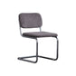 Contemporary Style Dining Chairs Armless Open Back Chairs with Metal Legs Dark Gray 1 Piece Silver Clearhalo ' kitchen&dining_furn' 'Dining Chairs' 'Dining Tables & Seating' 'dining_chair' 'furn' 'furn_dining_chair' 'Furniture' 'furniture_dining_chair' 'Kitchen & Dining Furniture' 'kitchen' 4315381
