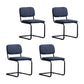 Contemporary Style Dining Chairs Armless Open Back Chairs with Metal Legs Navy 4 Piece Set Black Clearhalo ' kitchen&dining_furn' 'Dining Chairs' 'Dining Tables & Seating' 'dining_chair' 'furn' 'furn_dining_chair' 'Furniture' 'furniture_dining_chair' 'Kitchen & Dining Furniture' 'kitchen' 4315386
