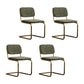 Contemporary Style Dining Chairs Armless Open Back Chairs with Metal Legs Blackish Green 4 Piece Set Brass Gold Clearhalo ' kitchen&dining_furn' 'Dining Chairs' 'Dining Tables & Seating' 'dining_chair' 'furn' 'furn_dining_chair' 'Furniture' 'furniture_dining_chair' 'Kitchen & Dining Furniture' 'kitchen' 4315398