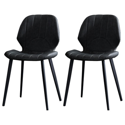 Contemporary Dining Chair Armless Metal Side Wingback Chair for Kitchen Grey 2 Piece Set Clearhalo ' kitchen&dining_furn' 'Dining Chairs' 'Dining Tables & Seating' 'dining_chair' 'furn' 'furn_dining_chair' 'Furniture' 'furniture_dining_chair' 'Kitchen & Dining Furniture' 'kitchen' 4315421