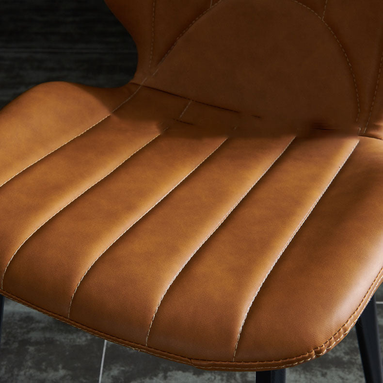 Contemporary Dining Chair Armless Metal Side Wingback Chair for Kitchen Clearhalo ' kitchen&dining_furn' 'Dining Chairs' 'Dining Tables & Seating' 'dining_chair' 'furn' 'furn_dining_chair' 'Furniture' 'furniture_dining_chair' 'Kitchen & Dining Furniture' 'kitchen' 4315428