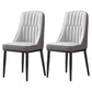Nordic Dining Chairs Metal Armless Side Parsons Chair for Kitchen Grey 2 Piece Set Black Clearhalo ' kitchen&dining_furn' 'Dining Chairs' 'Dining Tables & Seating' 'dining_chair' 'furn' 'furn_dining_chair' 'Furniture' 'furniture_dining_chair' 'Kitchen & Dining Furniture' 'kitchen' 4315432