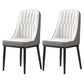 Nordic Dining Chairs Metal Armless Side Parsons Chair for Kitchen White-Gray 2 Piece Set Black Clearhalo ' kitchen&dining_furn' 'Dining Chairs' 'Dining Tables & Seating' 'dining_chair' 'furn' 'furn_dining_chair' 'Furniture' 'furniture_dining_chair' 'Kitchen & Dining Furniture' 'kitchen' 4315433