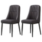Nordic Dining Chairs Metal Armless Side Parsons Chair for Kitchen Black 2 Piece Set Black Clearhalo ' kitchen&dining_furn' 'Dining Chairs' 'Dining Tables & Seating' 'dining_chair' 'furn' 'furn_dining_chair' 'Furniture' 'furniture_dining_chair' 'Kitchen & Dining Furniture' 'kitchen' 4315435