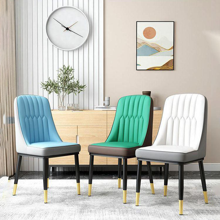 Nordic Dining Chairs Metal Armless Side Parsons Chair for Kitchen Clearhalo ' kitchen&dining_furn' 'Dining Chairs' 'Dining Tables & Seating' 'dining_chair' 'furn' 'furn_dining_chair' 'Furniture' 'furniture_dining_chair' 'Kitchen & Dining Furniture' 'kitchen' 4315438