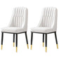 Nordic Dining Chairs Metal Armless Side Parsons Chair for Kitchen White 2 Piece Set Black Gold Clearhalo ' kitchen&dining_furn' 'Dining Chairs' 'Dining Tables & Seating' 'dining_chair' 'furn' 'furn_dining_chair' 'Furniture' 'furniture_dining_chair' 'Kitchen & Dining Furniture' 'kitchen' 4315445