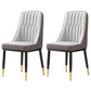 Nordic Dining Chairs Metal Armless Side Parsons Chair for Kitchen Grey 2 Piece Set Black Gold Clearhalo ' kitchen&dining_furn' 'Dining Chairs' 'Dining Tables & Seating' 'dining_chair' 'furn' 'furn_dining_chair' 'Furniture' 'furniture_dining_chair' 'Kitchen & Dining Furniture' 'kitchen' 4315452