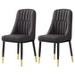 Nordic Dining Chairs Metal Armless Side Parsons Chair for Kitchen Black 2 Piece Set Black Gold Clearhalo ' kitchen&dining_furn' 'Dining Chairs' 'Dining Tables & Seating' 'dining_chair' 'furn' 'furn_dining_chair' 'Furniture' 'furniture_dining_chair' 'Kitchen & Dining Furniture' 'kitchen' 4315454