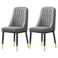 Nordic Dining Chairs Metal Armless Side Parsons Chair for Kitchen Dark Gray 2 Piece Set Black Gold Clearhalo ' kitchen&dining_furn' 'Dining Chairs' 'Dining Tables & Seating' 'dining_chair' 'furn' 'furn_dining_chair' 'Furniture' 'furniture_dining_chair' 'Kitchen & Dining Furniture' 'kitchen' 4315457