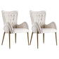 Modern Metal Dining Room Chair Velvet Side Arm Chair for Restaurant Use Off-White 2 Piece Set Clearhalo ' kitchen&dining_furn' 'Dining Chairs' 'Dining Tables & Seating' 'dining_chair' 'furn' 'furn_dining_chair' 'Furniture' 'furniture_dining_chair' 'Kitchen & Dining Furniture' 'kitchen' 4315462