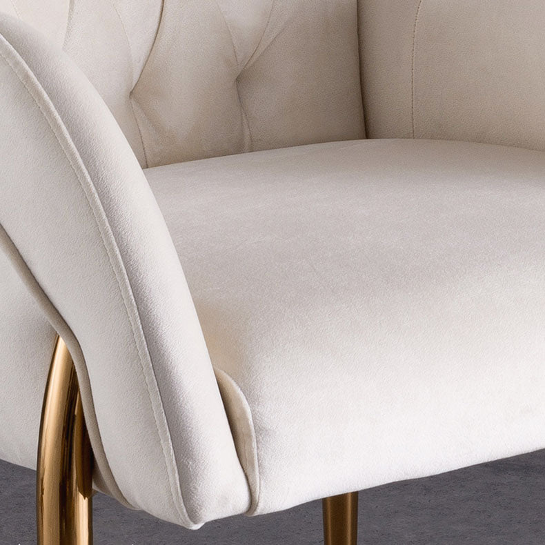 Modern Metal Dining Room Chair Velvet Side Arm Chair for Restaurant Use Clearhalo ' kitchen&dining_furn' 'Dining Chairs' 'Dining Tables & Seating' 'dining_chair' 'furn' 'furn_dining_chair' 'Furniture' 'furniture_dining_chair' 'Kitchen & Dining Furniture' 'kitchen' 4315472