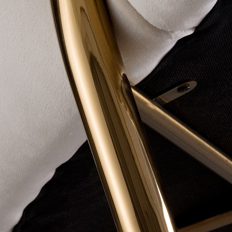 Modern Metal Dining Room Chair Velvet Side Arm Chair for Restaurant Use Clearhalo ' kitchen&dining_furn' 'Dining Chairs' 'Dining Tables & Seating' 'dining_chair' 'furn' 'furn_dining_chair' 'Furniture' 'furniture_dining_chair' 'Kitchen & Dining Furniture' 'kitchen' 4315473