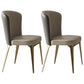 Contemporary Style Dining Chairs Armless Kitchen Chair with Metal Legs Light Gray 2 Piece Set Clearhalo ' kitchen&dining_furn' 'Dining Chairs' 'Dining Tables & Seating' 'dining_chair' 'furn' 'furn_dining_chair' 'Furniture' 'furniture_dining_chair' 'Kitchen & Dining Furniture' 'kitchen' 4315477