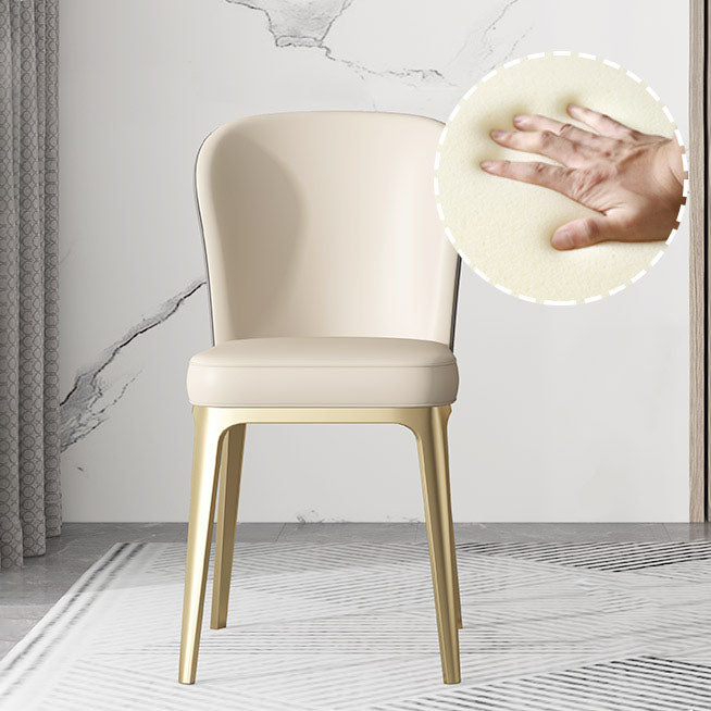 Contemporary Style Dining Chairs Armless Kitchen Chair with Metal Legs Clearhalo ' kitchen&dining_furn' 'Dining Chairs' 'Dining Tables & Seating' 'dining_chair' 'furn' 'furn_dining_chair' 'Furniture' 'furniture_dining_chair' 'Kitchen & Dining Furniture' 'kitchen' 4315483