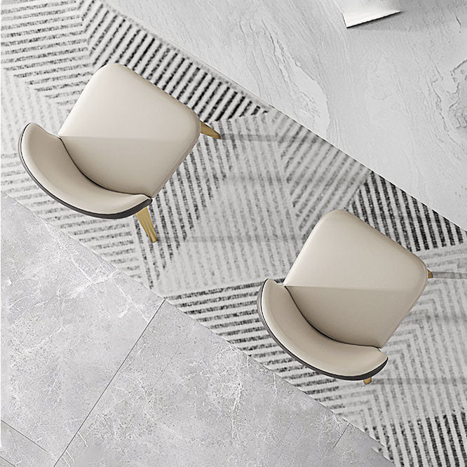 Contemporary Style Dining Chairs Armless Kitchen Chair with Metal Legs Clearhalo ' kitchen&dining_furn' 'Dining Chairs' 'Dining Tables & Seating' 'dining_chair' 'furn' 'furn_dining_chair' 'Furniture' 'furniture_dining_chair' 'Kitchen & Dining Furniture' 'kitchen' 4315484