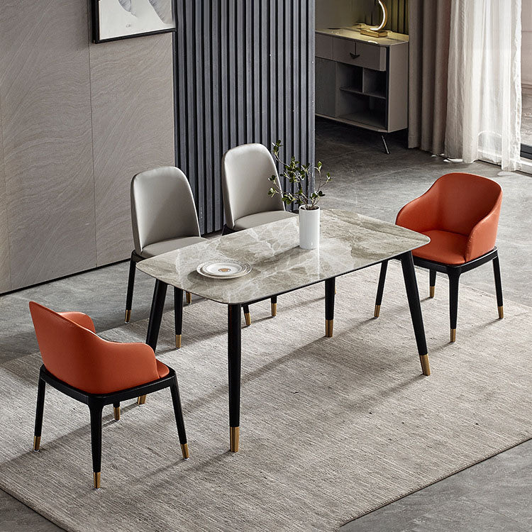 Industrial Home Parsons Side Chair Leather Dining Chair with Wood Legs Clearhalo ' kitchen&dining_furn' 'Dining Chairs' 'Dining Tables & Seating' 'dining_chair' 'furn' 'furn_dining_chair' 'Furniture' 'furniture_dining_chair' 'Kitchen & Dining Furniture' 'kitchen' 4315492