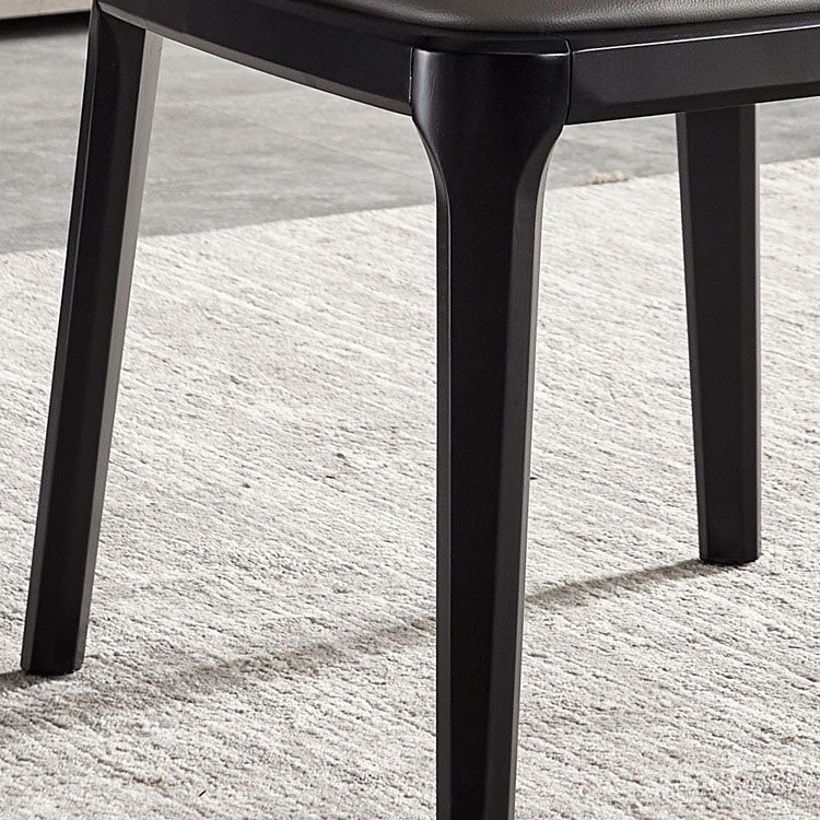 Industrial Home Parsons Side Chair Leather Dining Chair with Wood Legs Clearhalo ' kitchen&dining_furn' 'Dining Chairs' 'Dining Tables & Seating' 'dining_chair' 'furn' 'furn_dining_chair' 'Furniture' 'furniture_dining_chair' 'Kitchen & Dining Furniture' 'kitchen' 4315497