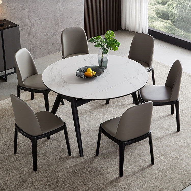 Industrial Home Parsons Side Chair Leather Dining Chair with Wood Legs Clearhalo ' kitchen&dining_furn' 'Dining Chairs' 'Dining Tables & Seating' 'dining_chair' 'furn' 'furn_dining_chair' 'Furniture' 'furniture_dining_chair' 'Kitchen & Dining Furniture' 'kitchen' 4315498