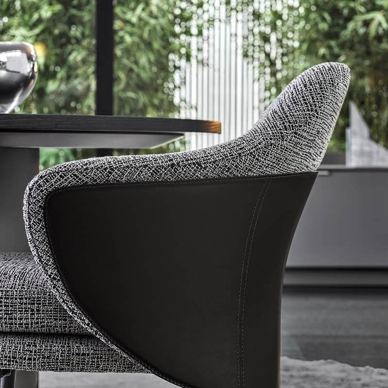 Modern Metal Dining Arm Chair Dining Fabric Side Chair for Restaurant Use Clearhalo ' kitchen&dining_furn' 'Dining Chairs' 'Dining Tables & Seating' 'dining_chair' 'furn' 'furn_dining_chair' 'Furniture' 'furniture_dining_chair' 'Kitchen & Dining Furniture' 'kitchen' 4315511