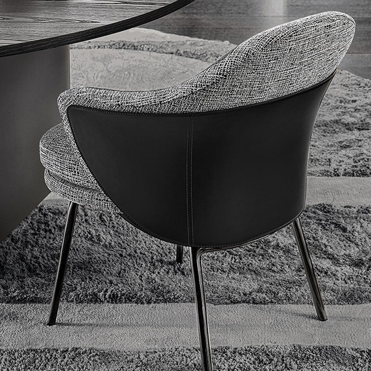 Modern Metal Dining Arm Chair Dining Fabric Side Chair for Restaurant Use Clearhalo ' kitchen&dining_furn' 'Dining Chairs' 'Dining Tables & Seating' 'dining_chair' 'furn' 'furn_dining_chair' 'Furniture' 'furniture_dining_chair' 'Kitchen & Dining Furniture' 'kitchen' 4315514