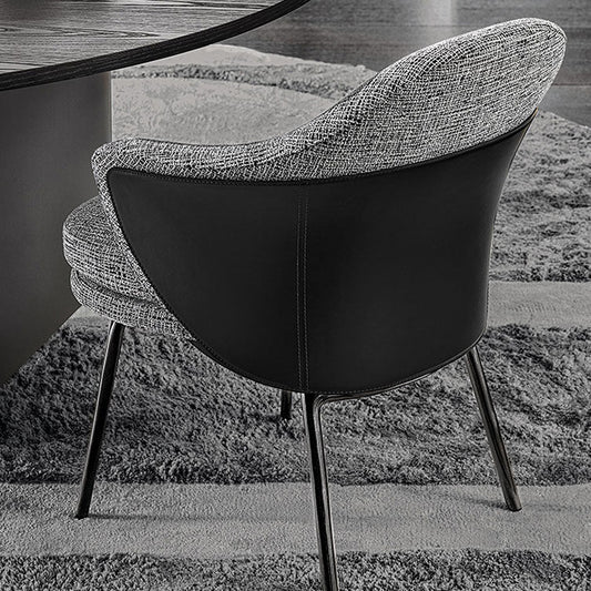 Modern Metal Dining Arm Chair Dining Fabric Side Chair for Restaurant Use Clearhalo ' kitchen&dining_furn' 'Dining Chairs' 'Dining Tables & Seating' 'dining_chair' 'furn' 'furn_dining_chair' 'Furniture' 'furniture_dining_chair' 'Kitchen & Dining Furniture' 'kitchen' 4315514