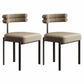 Designer Style Dining Side Chair Open Back Armless Dining Chair Brown 2 Piece Set Clearhalo ' kitchen&dining_furn' 'Dining Chairs' 'Dining Tables & Seating' 'dining_chair' 'furn' 'furn_dining_chair' 'Furniture' 'furniture_dining_chair' 'Kitchen & Dining Furniture' 'kitchen' 4315518