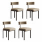 Designer Style Dining Side Chair Open Back Armless Dining Chair Brown 4 Piece Set Clearhalo ' kitchen&dining_furn' 'Dining Chairs' 'Dining Tables & Seating' 'dining_chair' 'furn' 'furn_dining_chair' 'Furniture' 'furniture_dining_chair' 'Kitchen & Dining Furniture' 'kitchen' 4315520