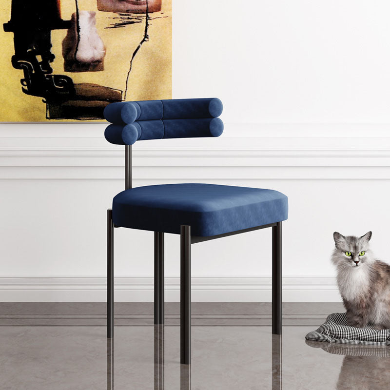 Designer Style Dining Side Chair Open Back Armless Dining Chair Blue 1 Piece Clearhalo ' kitchen&dining_furn' 'Dining Chairs' 'Dining Tables & Seating' 'dining_chair' 'furn' 'furn_dining_chair' 'Furniture' 'furniture_dining_chair' 'Kitchen & Dining Furniture' 'kitchen' 4315522