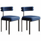 Designer Style Dining Side Chair Open Back Armless Dining Chair Blue 2 Piece Set Clearhalo ' kitchen&dining_furn' 'Dining Chairs' 'Dining Tables & Seating' 'dining_chair' 'furn' 'furn_dining_chair' 'Furniture' 'furniture_dining_chair' 'Kitchen & Dining Furniture' 'kitchen' 4315524