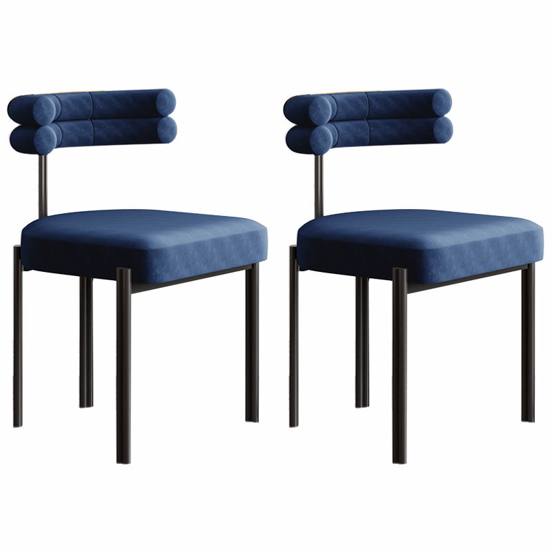 Designer Style Dining Side Chair Open Back Armless Dining Chair Blue 2 Piece Set Clearhalo ' kitchen&dining_furn' 'Dining Chairs' 'Dining Tables & Seating' 'dining_chair' 'furn' 'furn_dining_chair' 'Furniture' 'furniture_dining_chair' 'Kitchen & Dining Furniture' 'kitchen' 4315524