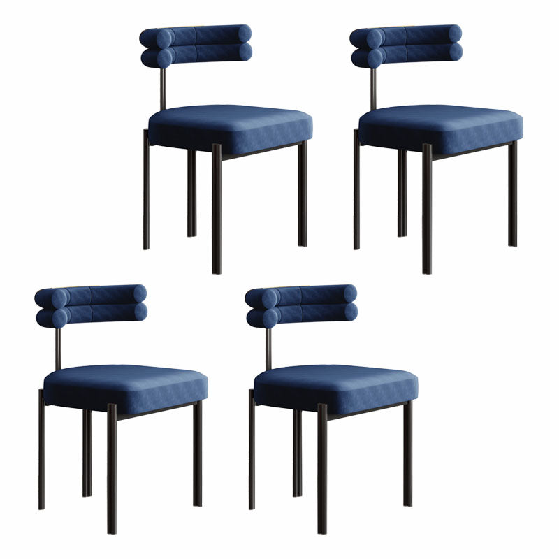Designer Style Dining Side Chair Open Back Armless Dining Chair Blue 4 Piece Set Clearhalo ' kitchen&dining_furn' 'Dining Chairs' 'Dining Tables & Seating' 'dining_chair' 'furn' 'furn_dining_chair' 'Furniture' 'furniture_dining_chair' 'Kitchen & Dining Furniture' 'kitchen' 4315526