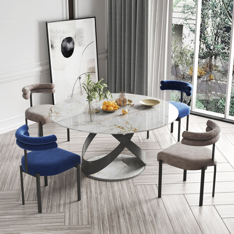 Designer Style Dining Side Chair Open Back Armless Dining Chair Clearhalo ' kitchen&dining_furn' 'Dining Chairs' 'Dining Tables & Seating' 'dining_chair' 'furn' 'furn_dining_chair' 'Furniture' 'furniture_dining_chair' 'Kitchen & Dining Furniture' 'kitchen' 4315531