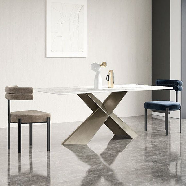 Modern Metal Dining Armless Chair Velvet Dining Side Chair for Restaurant Use Clearhalo ' kitchen&dining_furn' 'Dining Chairs' 'Dining Tables & Seating' 'dining_chair' 'furn' 'furn_dining_chair' 'Furniture' 'furniture_dining_chair' 'Kitchen & Dining Furniture' 'kitchen' 4315569