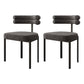 Modern Metal Dining Armless Chair Velvet Dining Side Chair for Restaurant Use Grey 2 Piece Set Clearhalo ' kitchen&dining_furn' 'Dining Chairs' 'Dining Tables & Seating' 'dining_chair' 'furn' 'furn_dining_chair' 'Furniture' 'furniture_dining_chair' 'Kitchen & Dining Furniture' 'kitchen' 4315571