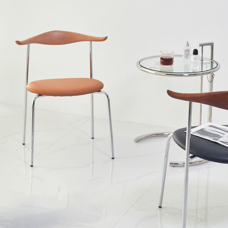Modern Metal Dining Armless Chair Faux Leather Dining Side Chair for Restaurant Use Clearhalo ' kitchen&dining_furn' 'Dining Chairs' 'Dining Tables & Seating' 'dining_chair' 'furn' 'furn_dining_chair' 'Furniture' 'furniture_dining_chair' 'Kitchen & Dining Furniture' 'kitchen' 4315603