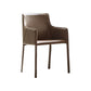 Leather Metal Modern Indoor-Outdoor Chair Dining Room Solid Back Chair Brown 1 Piece Clearhalo ' kitchen&dining_furn' 'Dining Chairs' 'Dining Tables & Seating' 'dining_chair' 'furn' 'furn_dining_chair' 'Furniture' 'furniture_dining_chair' 'Kitchen & Dining Furniture' 'kitchen' 4315611