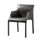 Leather Modern Indoor-Outdoor Chair Restaurant Solid Back Arm Chair Silver Gray 1 Piece Clearhalo ' kitchen&dining_furn' 'Dining Chairs' 'Dining Tables & Seating' 'dining_chair' 'furn' 'furn_dining_chair' 'Furniture' 'furniture_dining_chair' 'Kitchen & Dining Furniture' 'kitchen' 4315636