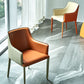 Dining Room Leather Contemporary Dining Chair Solid Back Chair with Arm Clearhalo ' kitchen&dining_furn' 'Dining Chairs' 'Dining Tables & Seating' 'dining_chair' 'furn' 'furn_dining_chair' 'Furniture' 'furniture_dining_chair' 'Kitchen & Dining Furniture' 'kitchen' 4315653
