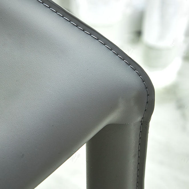 Dining Room Leather Modern Indoor-Outdoor Chair Armless Solid Back Chair Clearhalo ' kitchen&dining_furn' 'Dining Chairs' 'Dining Tables & Seating' 'dining_chair' 'furn' 'furn_dining_chair' 'Furniture' 'furniture_dining_chair' 'Kitchen & Dining Furniture' 'kitchen' 4315667